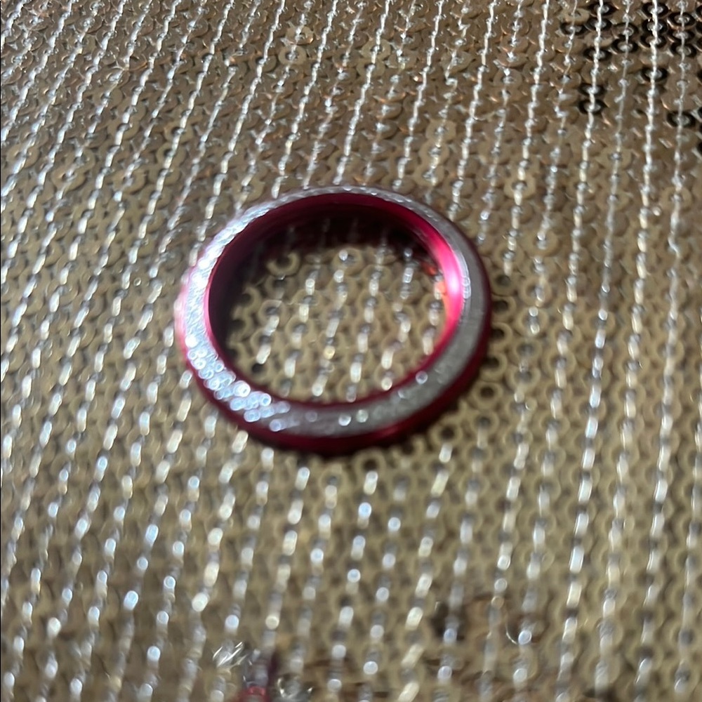 Chic Red and Silver Ring